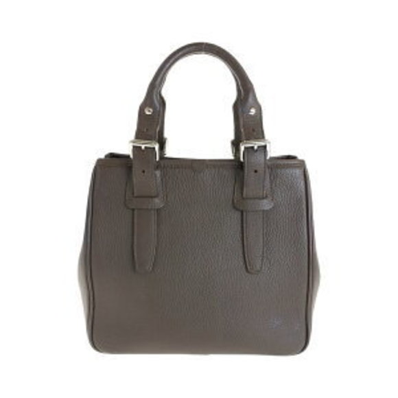 BURBERRY Medium check pattern brown leather Shoulder Bag - Picture 2 of 9